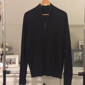 Black 1/4 zip men’s black sweater